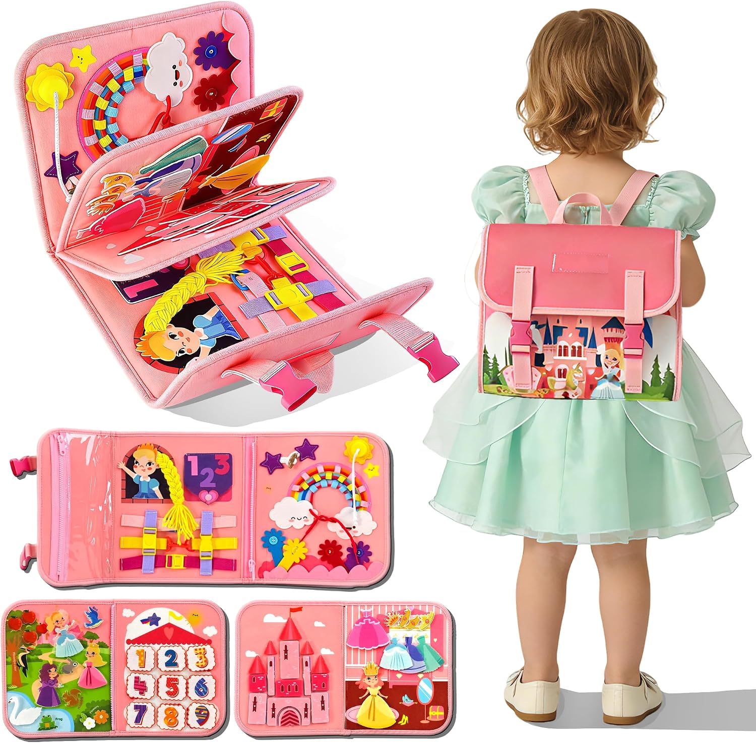 Kids Quiet Toys - Sac à dos d'activités Château de