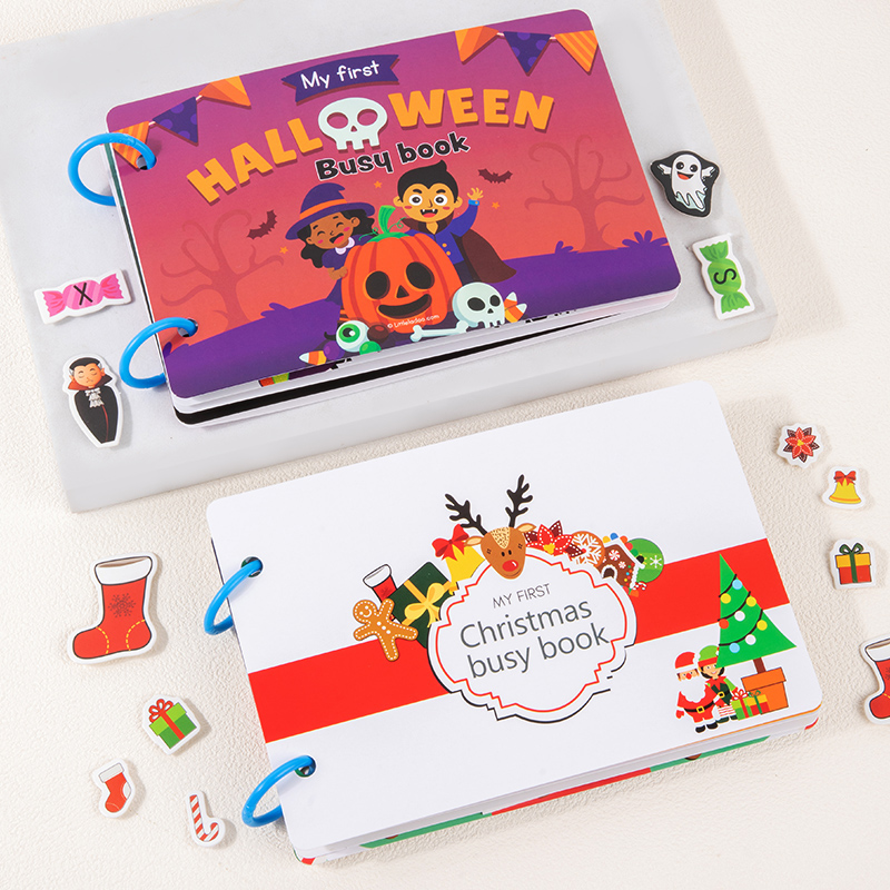 Kids Quiet Toys - Livre Montessori pour bébé, cadeau d'halloween,