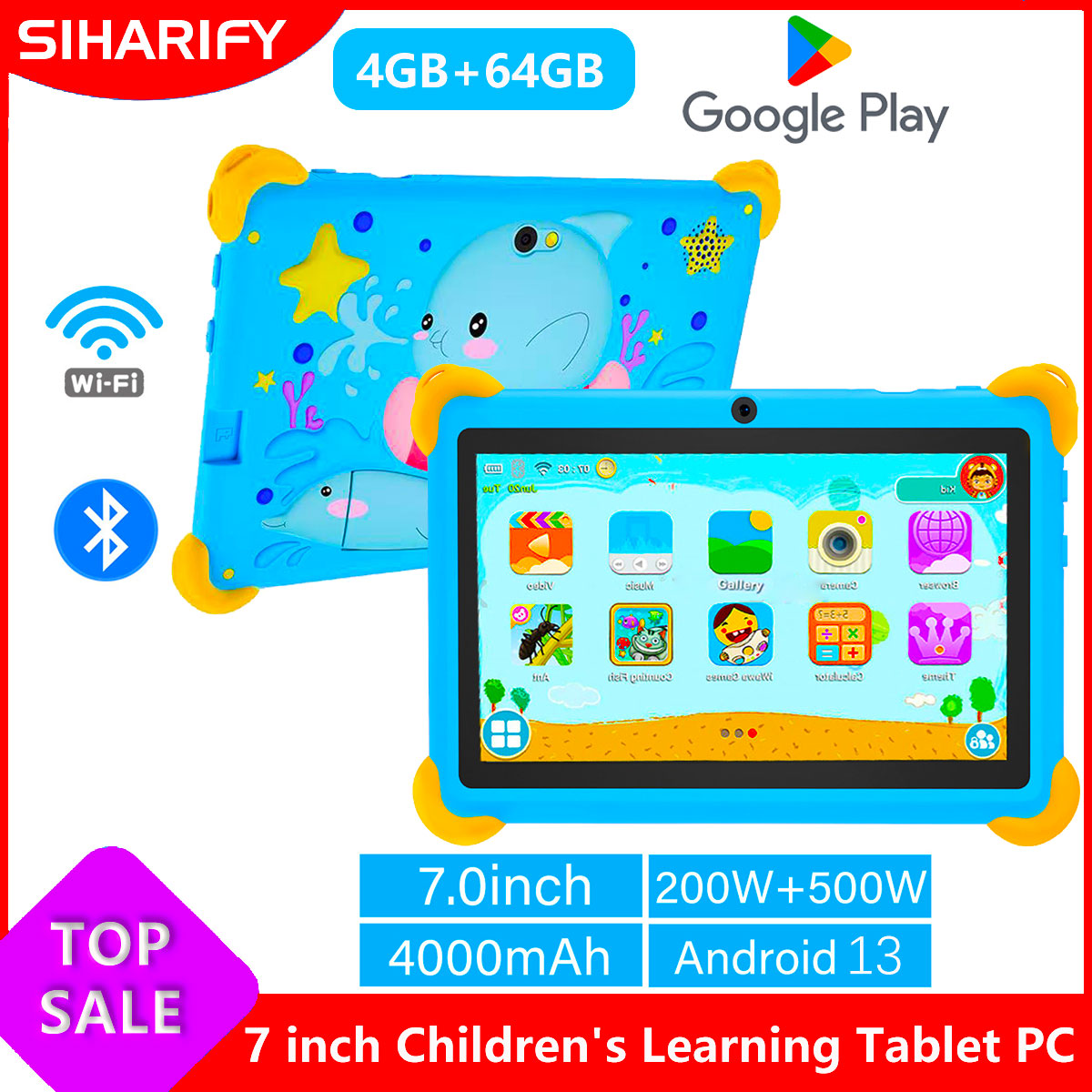 Learning Tablet Kids - Tablettes pour enfants 7 pouces 5G,