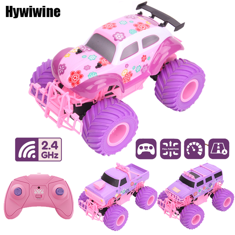 Kids Toys Electric Car - Voiture électrique RC rose, grande roue