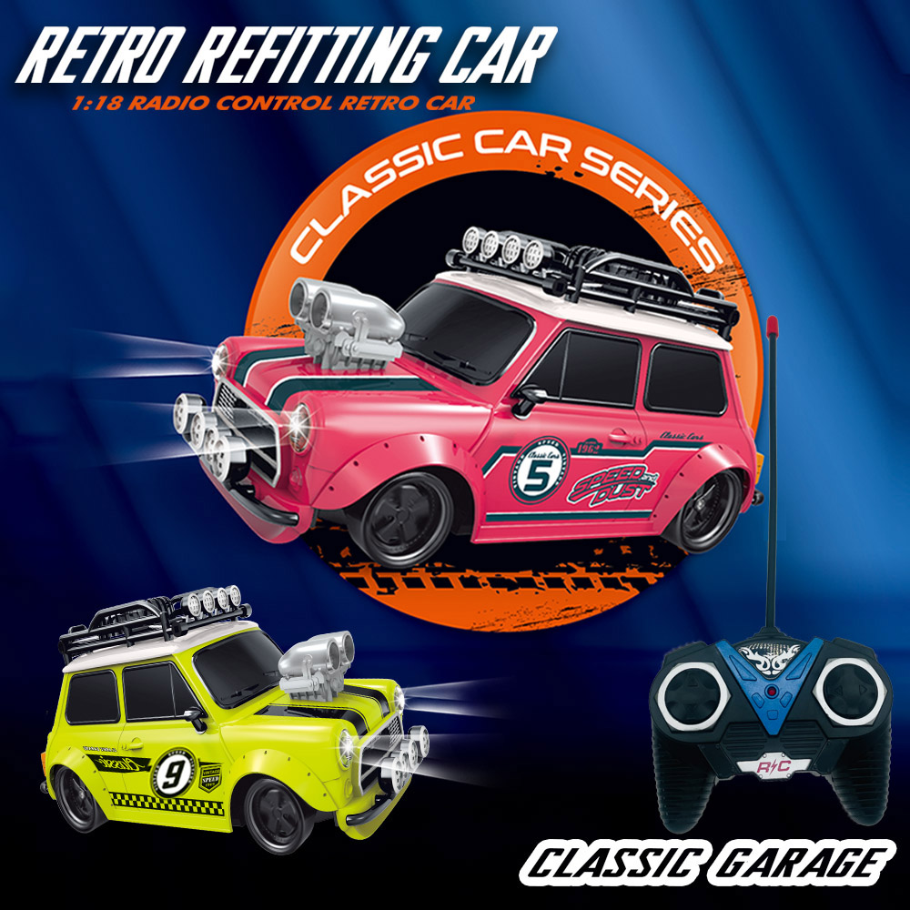 Kids' Toys Channel - Voiture miniature rétro 1:18, voiture télécommandée