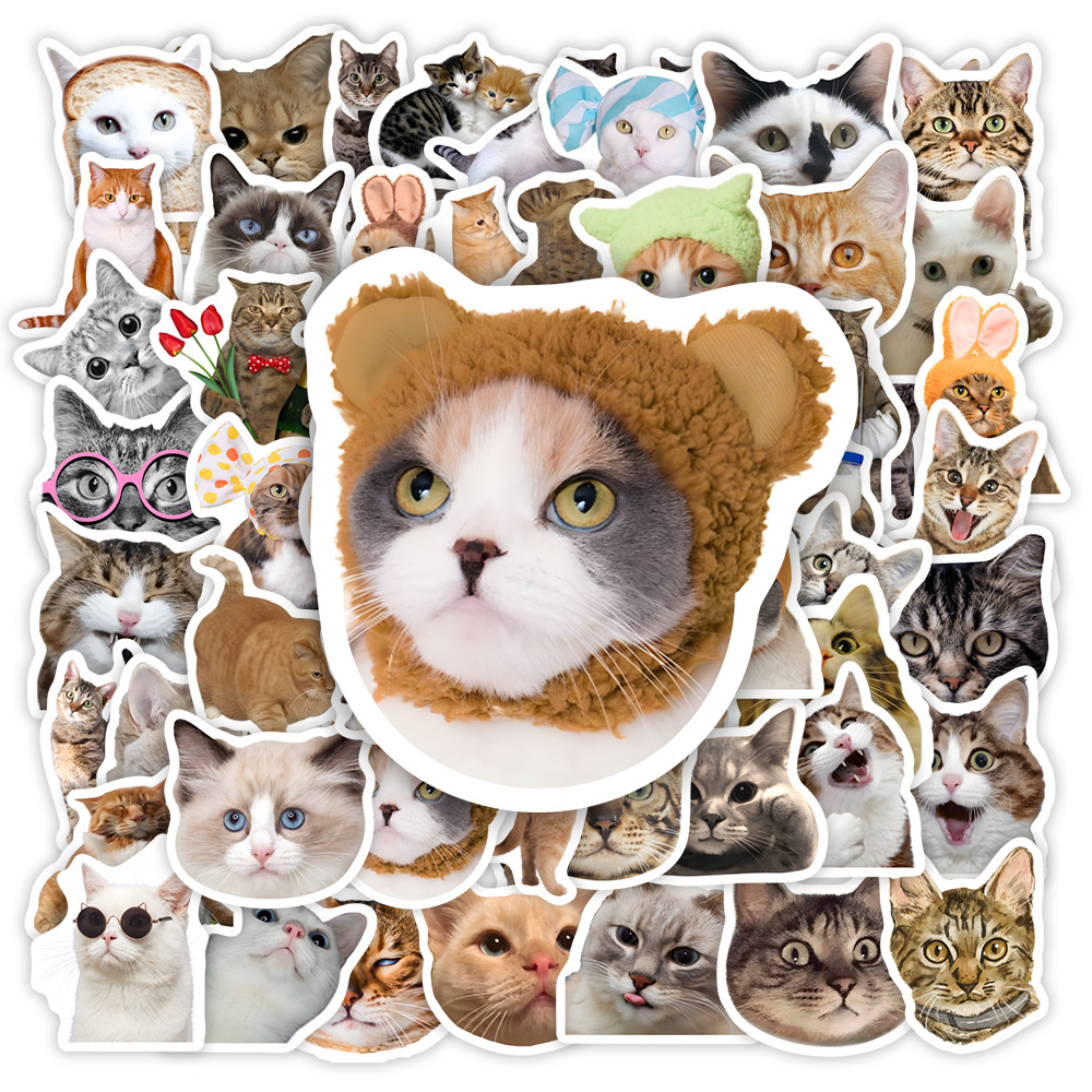 Kids Toys Clipart - Autocollants de chat drôle pour enfants,