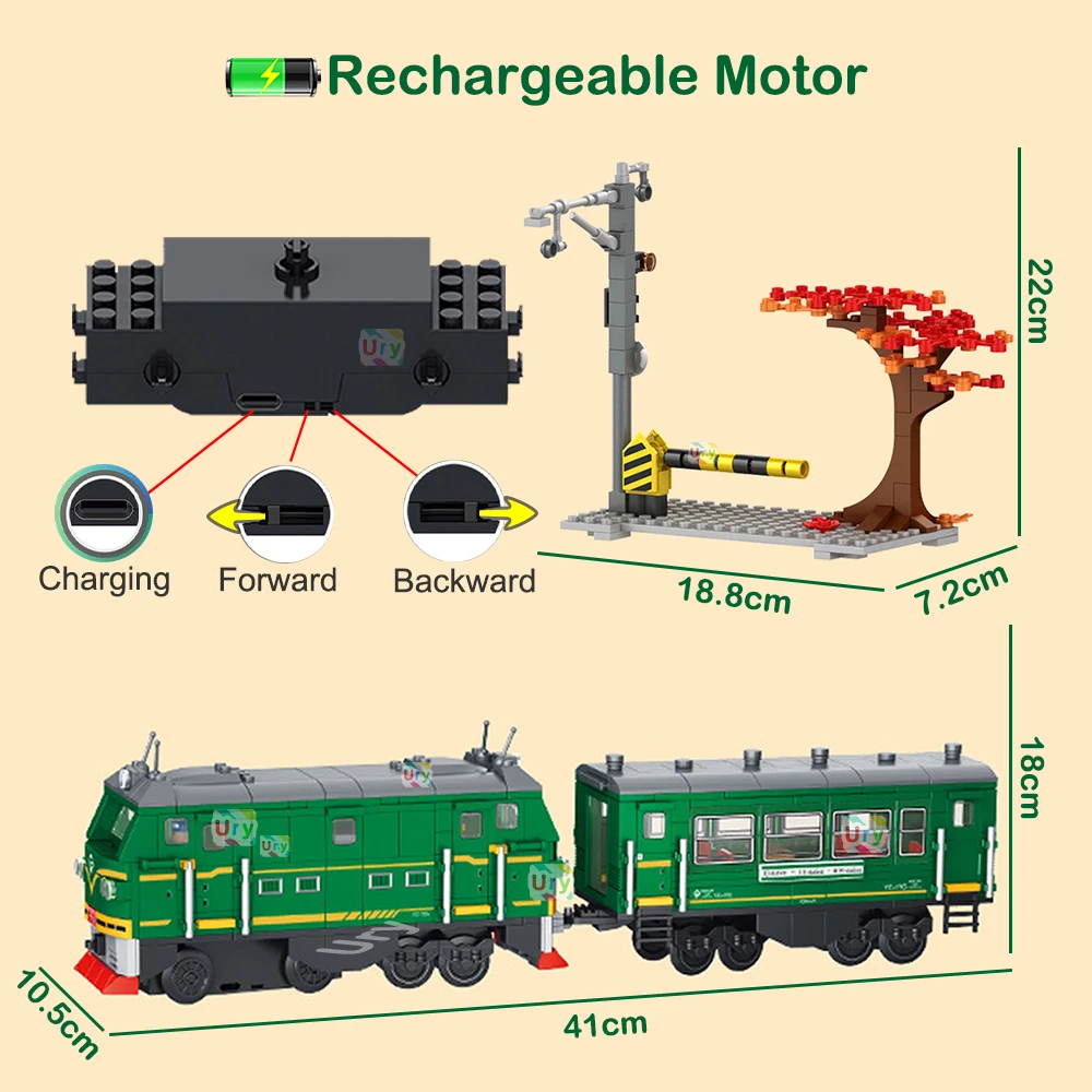 Train à vapeur rétro vert tech - Kids Toys Electric Car avis et prix